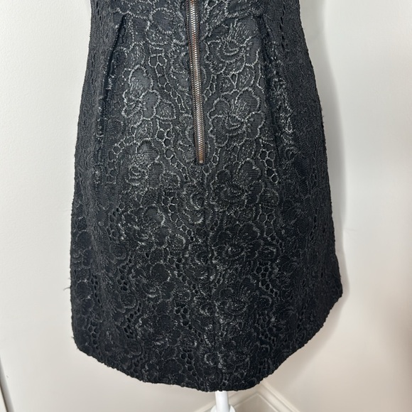 Anthropologie Women’s Dress Leifsdottir Ligonberry Size 2 Lace Overlay V Neck - Picture 6 of 13